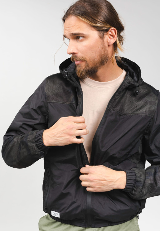 black windbreaker mens