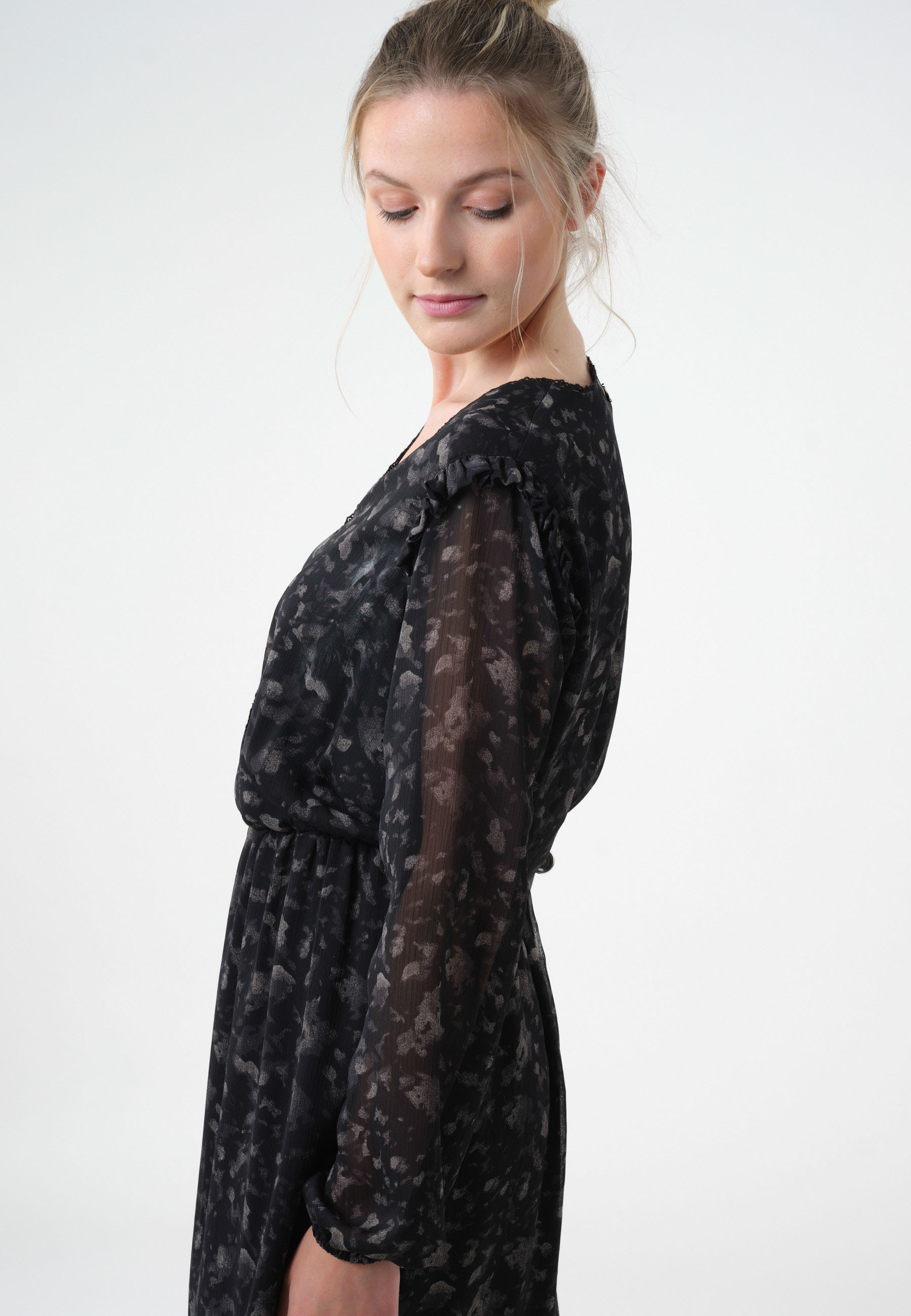 Mathilde Wrap Dress in Black